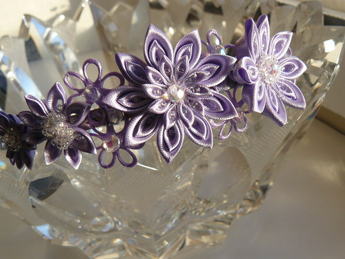 Kanzashi čelenka Radmila — foto 4