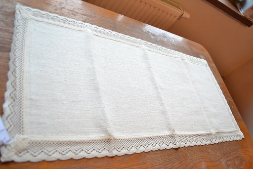 Bělený len - ubrus 40x90cm — foto 3