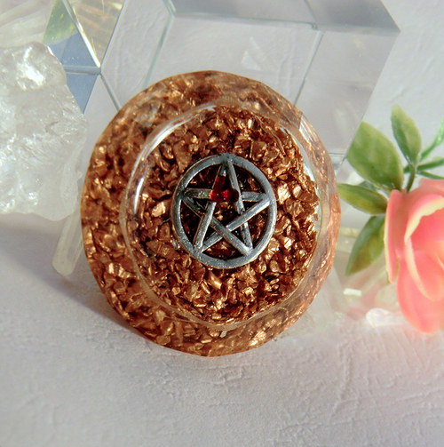 Orgonit 2 *DIAMANT* Citrín* Pentagram — foto 2
