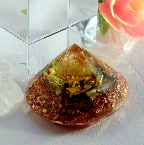 Orgonit 2 *DIAMANT* Citrín* Pentagram — foto 5