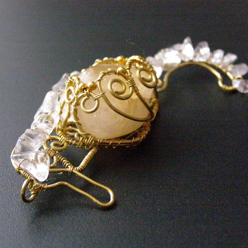 Seahorse - citrine&quartz - přívěsek — foto 5