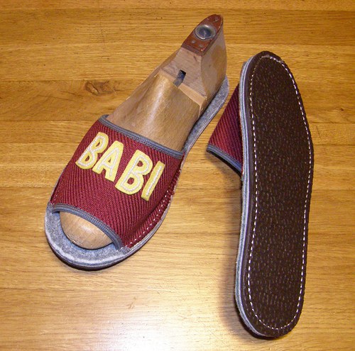 Domácí šité pantofle "BABI" vel.5 — foto 2