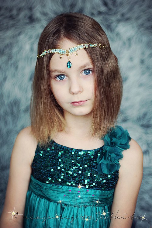Korálková tiara Elisa Emerald — foto 2
