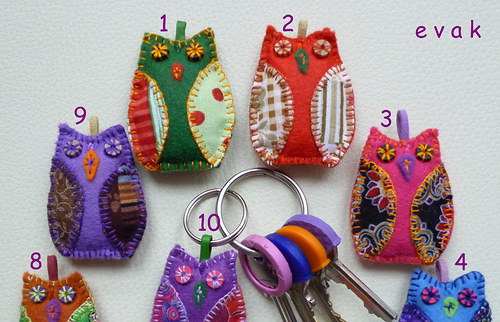 Veselé sovičky - přívěsky na klíče — foto 3