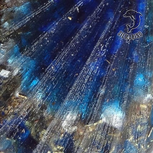 "Karibik" - orgonit mušlička stříbro a lapis — foto 4