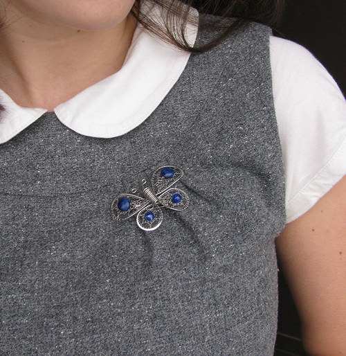 Motýl- brož "Lapis lazuli" — foto 2