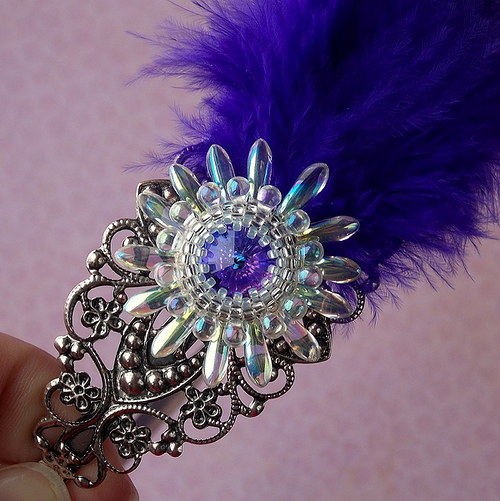 Ultraviolet Lady - čelenka na přání... — foto 2
