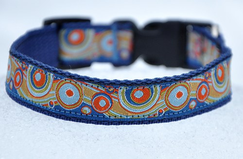 Obojek vesmírný modrý 25 - 35 cm — foto 2