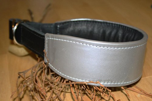 Kožený obojek Silver, XL — foto 2