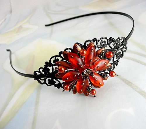 Čelenka black orange — foto 3