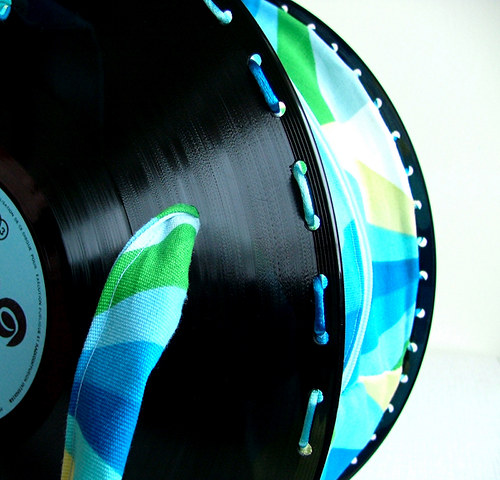 Retro vinyl taška barevná — foto 3