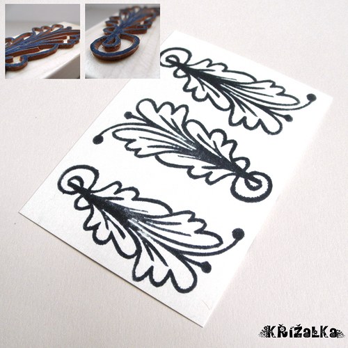Ornament lístečkový - razítko — foto 3