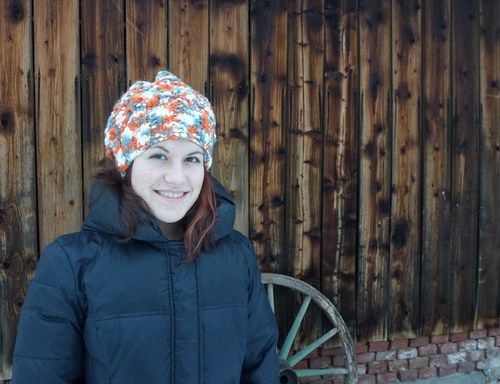 Hučka oranžovošedobílá — foto 5