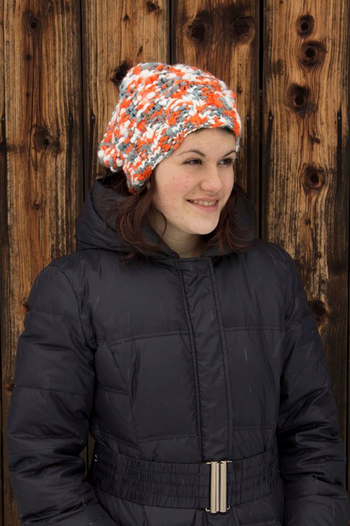 Hučka oranžovošedobílá — foto 3