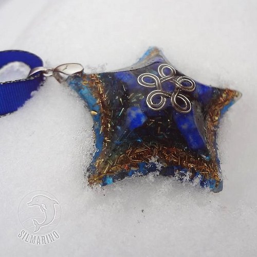 "Zimní Večernice" - lapis lazuli, stříbro — foto 3