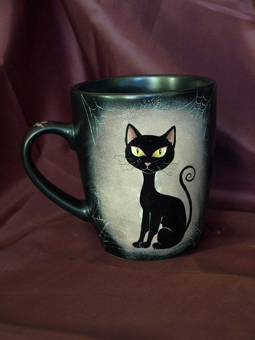 Čierny hrnček - Black Cat — foto 2