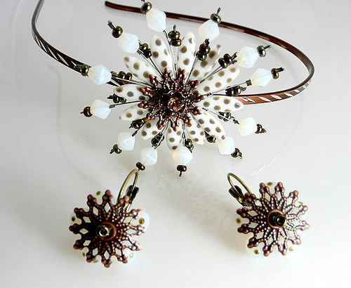 Náušničky : " Antient flower " — foto 3