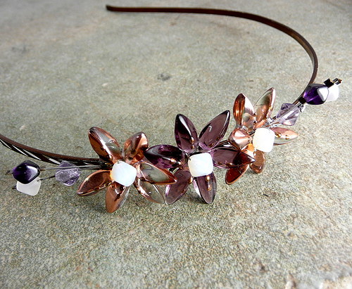 Čelenka : " Violet copreus flowers " — foto 2