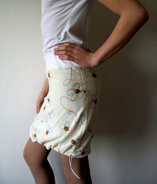 SUKNĚ "Krémově bílá fleece" — foto 2