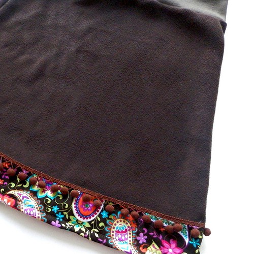 SUKNĚ "Hnědá fleece rustikální" — foto 2
