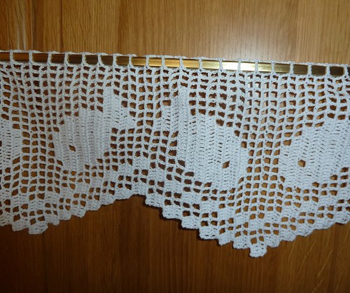 Háčkovaná záclonka vitrážka-..rybička maličká... — foto 4