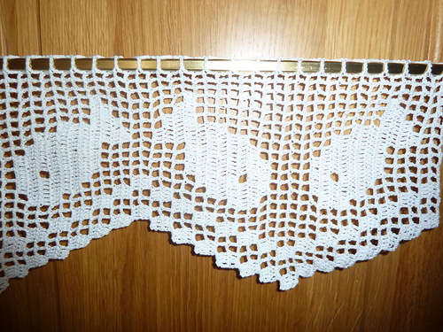 Háčkovaná záclonka vitrážka-..rybička maličká... — foto 5