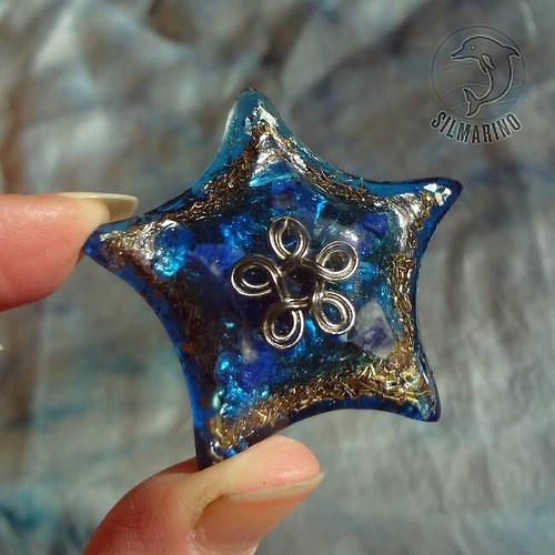 "Zářící Večernice" - lapis lazuli, stříbro — foto 4