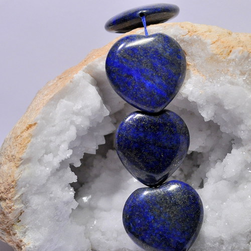 LA224 Lapis lazuli - velké srdce 27 mm — foto 2