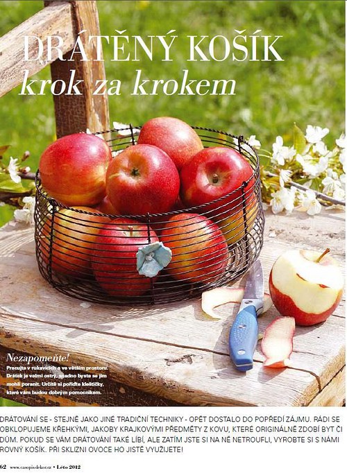 Lněný květ... drátovaný košík — foto 5