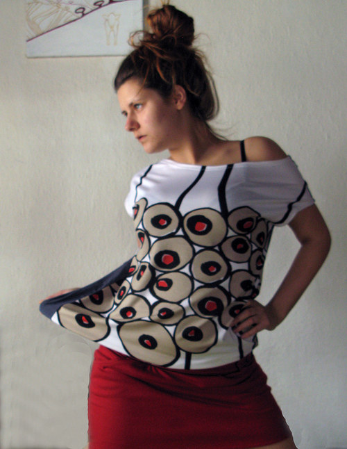 Oboustranné očíčkové triko — foto 3