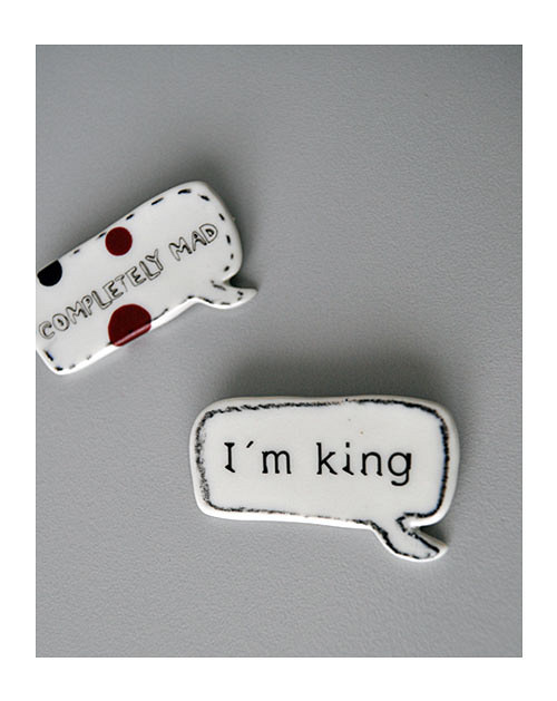 Porcelánová brož _new "completely mad".) — foto 3