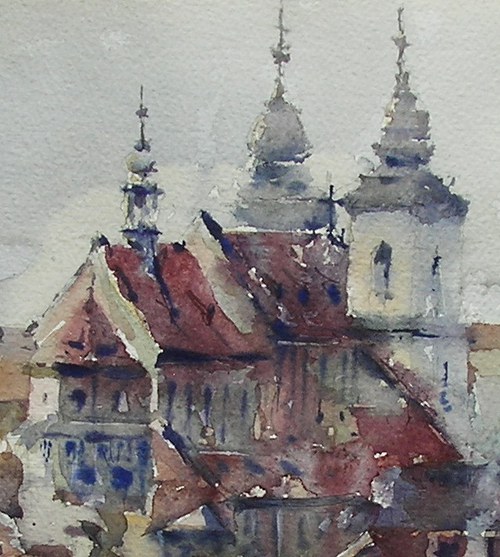 Třebíč,originální akvarel — foto 2