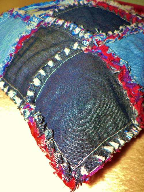 Patchwork polštářky Jeans — foto 2