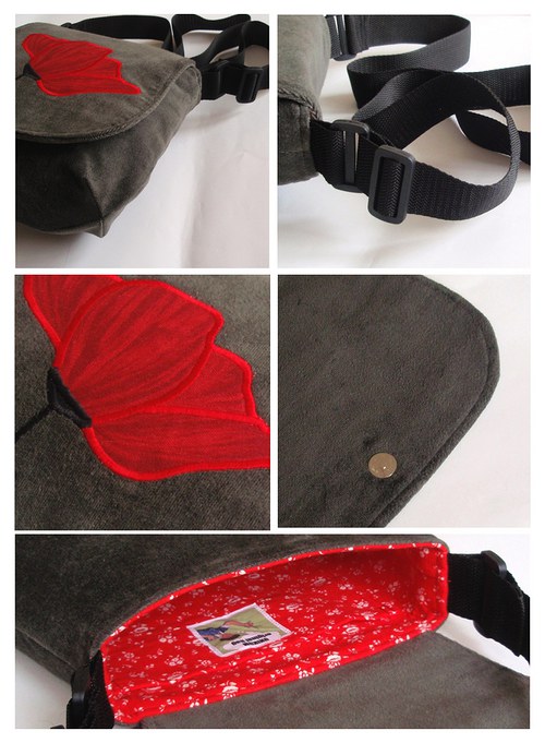 Kabelka FLAP s aplikací Red Flower — foto 2