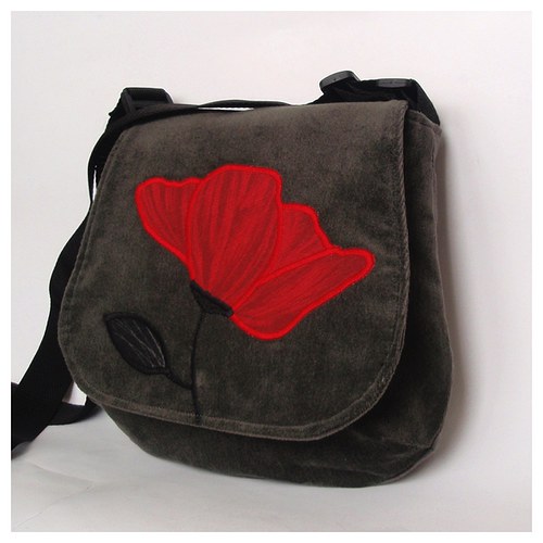 Kabelka FLAP s aplikací Red Flower — foto 5