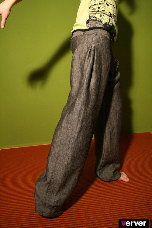 Kalhoty lněné "origami" — foto 3