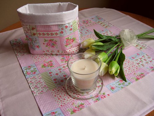 "RŮŽOVÉ" stolování - jemný patchwork — foto 5