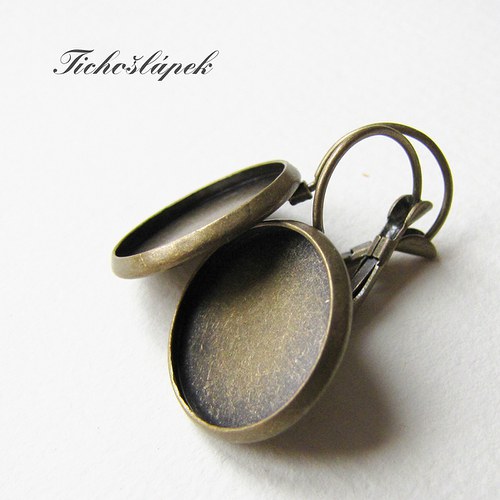 Náušnice - 16 mm, starobronz (LNK0022) — foto 2