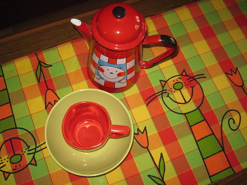 Ubrus Kočičí Červený — foto 2