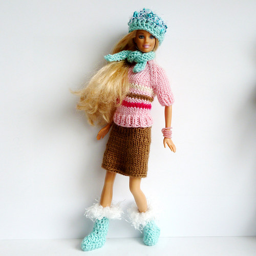 PEPPERMINT melírovaná hučka a šála pro Barbie — foto 4