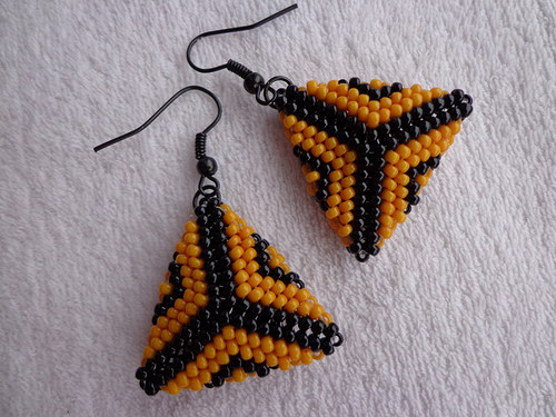 Náušnice triangl matné — foto 2