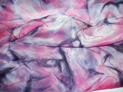 Hedvábná šála Pink flash — foto 5