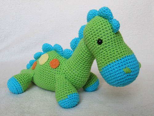 Háčkovaný dinosaurus Dino - návod — foto 2