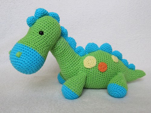 Háčkovaný dinosaurus Dino - návod — foto 4