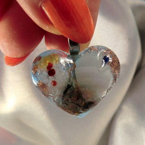 Orgonit přívěsek* Magické srdíčko (5)s Chalcedonem — foto 4