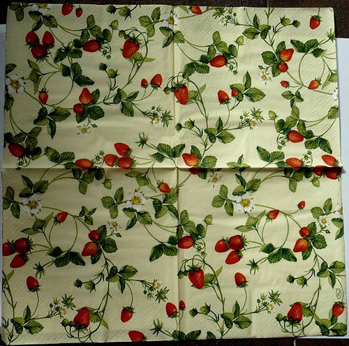 Ubrousek 33x33 - jahody — foto 2