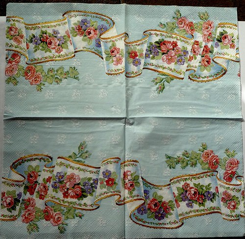 Ubrousek 33x33 - vintage růžičky — foto 2