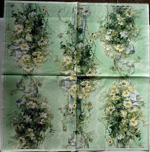 Ubrousek 33x33 - luční květy — foto 2