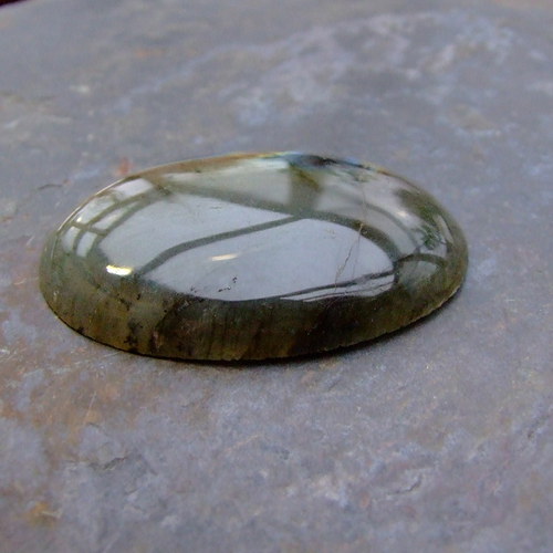 Labradorit de luxe, kabošon č.779 52x36mm — foto 5
