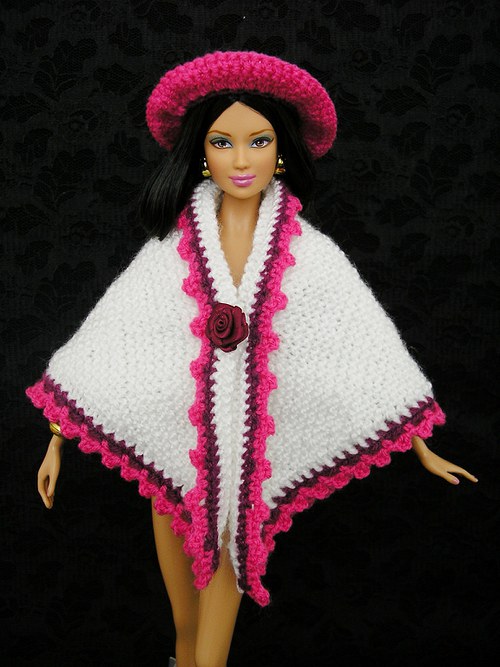 Bílý pléd s kloboukem pro Barbie — foto 3